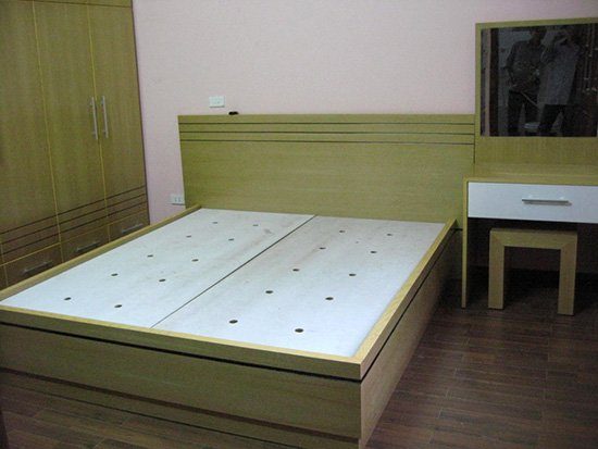 giường ngủ hộp gỗ công nghiệp