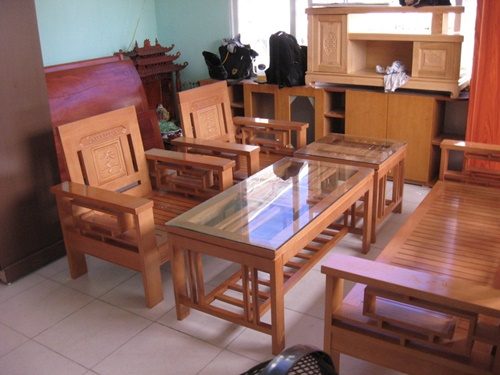 bàn ghế phòng khách gỗ xoan đào