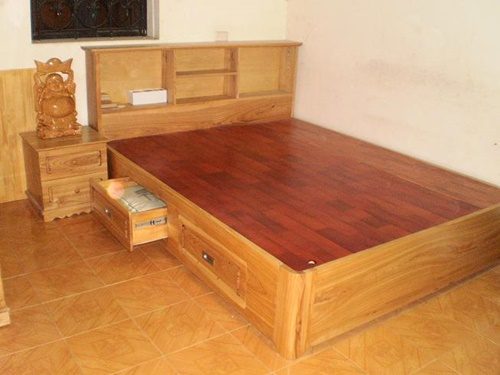 giường ngủ gỗ tự nhiên có ngăn kéo