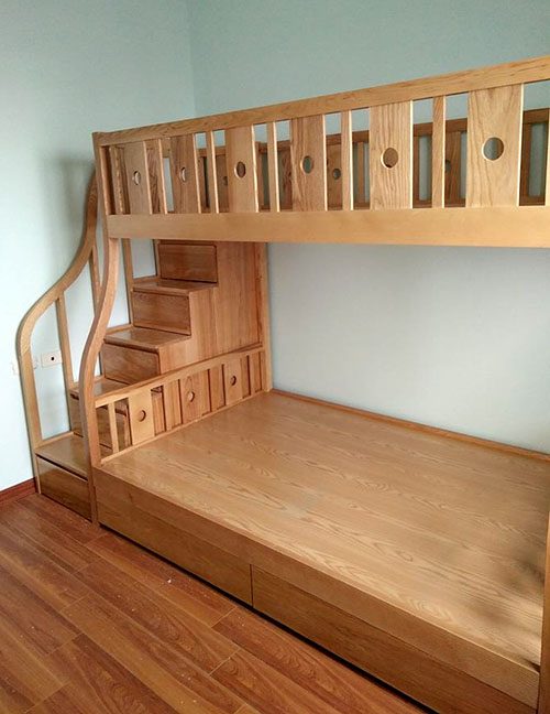 giường tầng gỗ sồi
