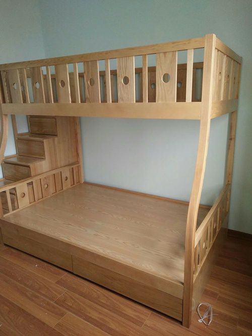 giường tầng gỗ tự nhiên cho bé