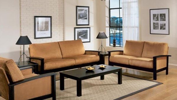sofa gỗ cho phòng khách rộng