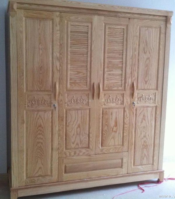 Tủ áo 4 buồng gỗ sồi nga – MS0008