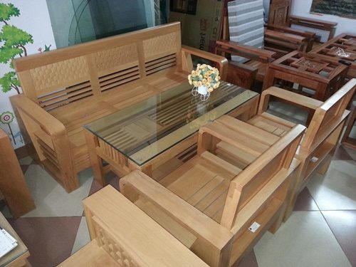 Bàn ghế phòng khách gỗ tự nhiên – MS0006