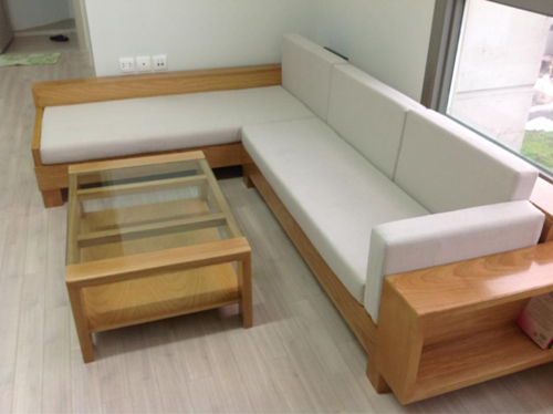Sofa gỗ chữ L – MS0011