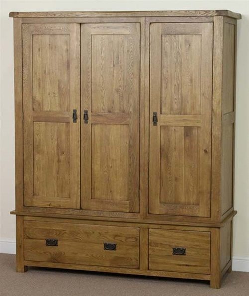 Tủ áo 3 buồng gỗ tự nhiên – MS0014
